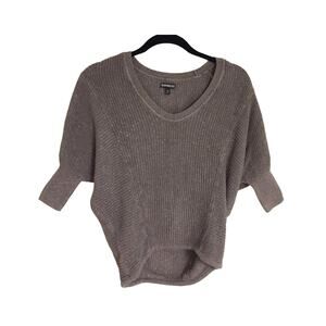 Express Sparkly Knit Short-Sleeve Sweater Size XS